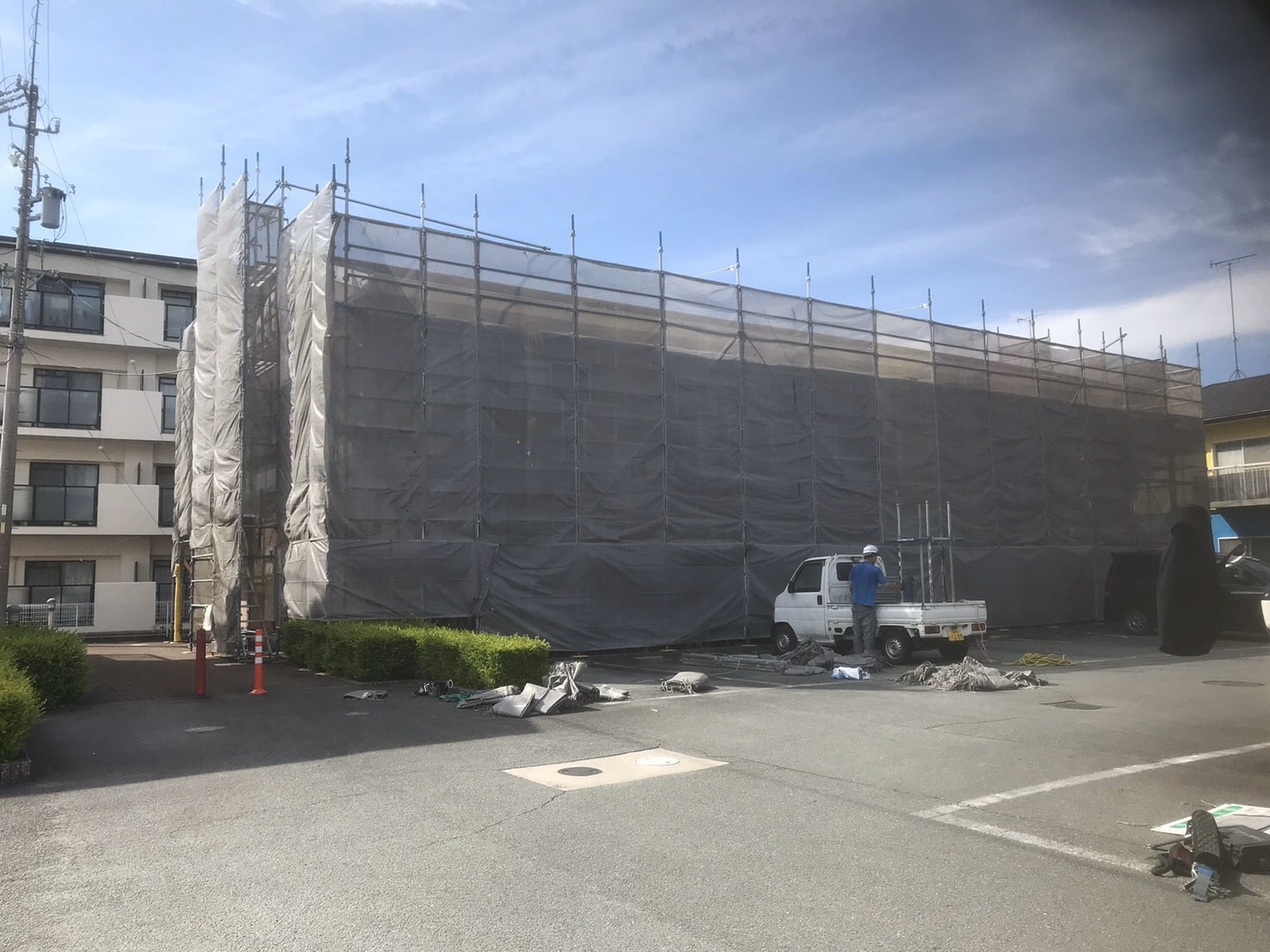 三重県松阪市 塗装用塗り替え足場