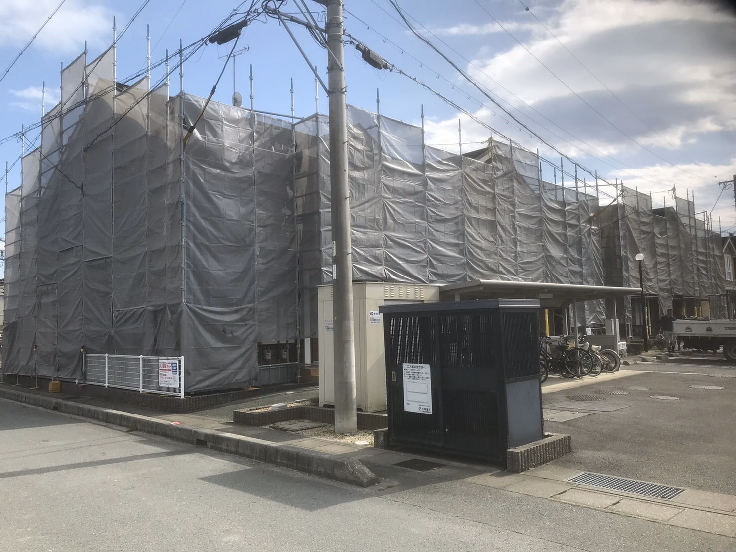 三重県松阪市 塗装用塗り替え足場